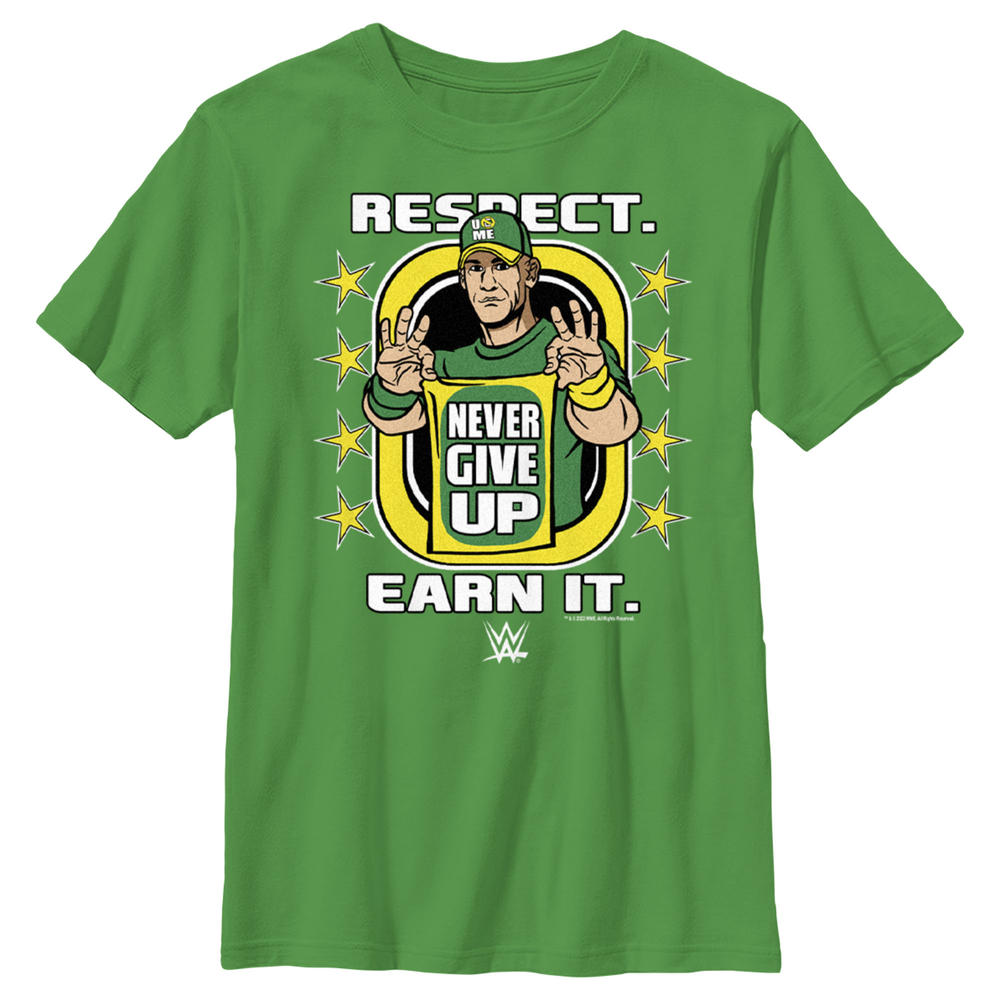 WWE Boy's WWE John Cena Respect Earn It  Graphic T-Shirt