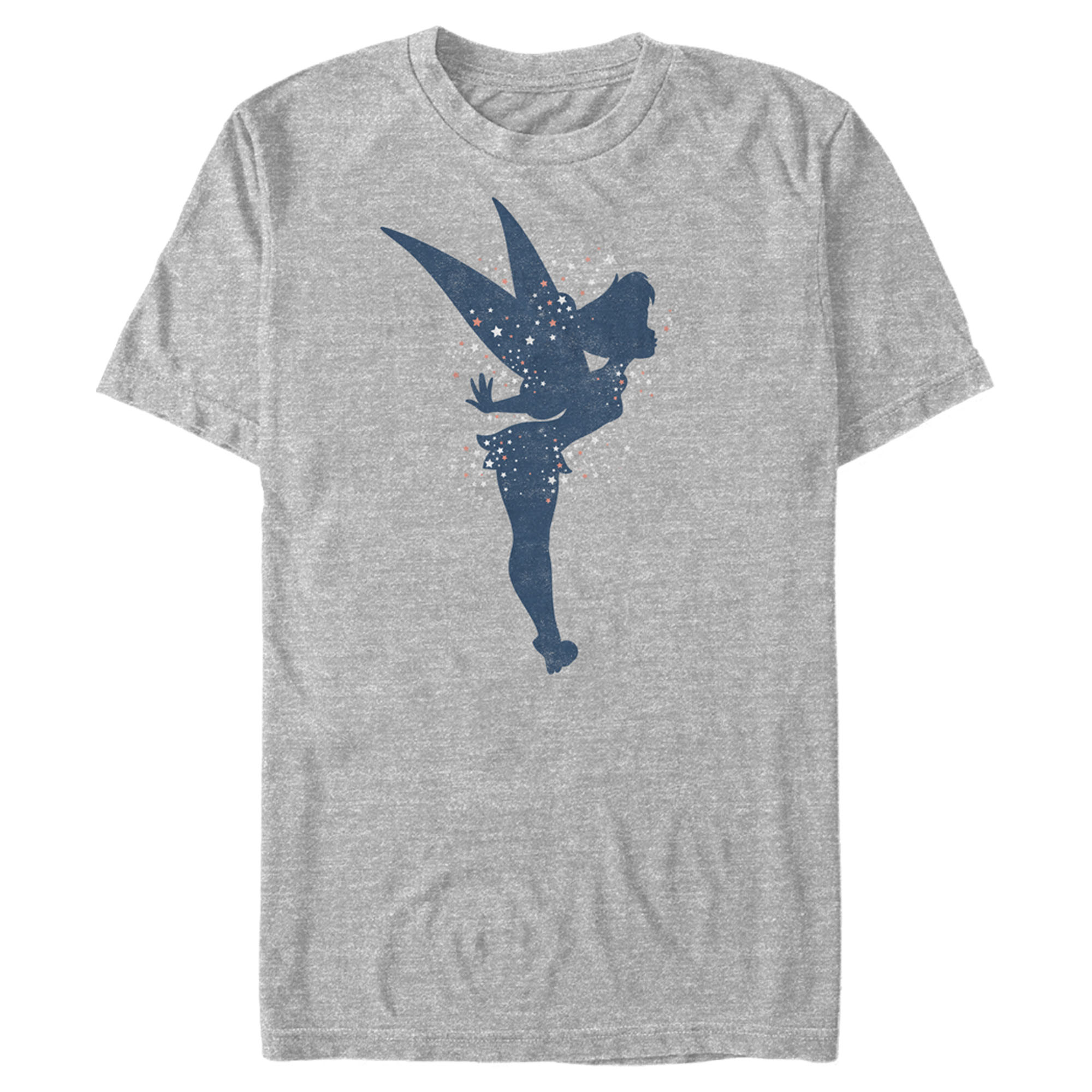 Men's Peter Pan Tinkerbell American Stars Fairy Dust Graphic Tee Athletic Heather Large, image size:2000x2000