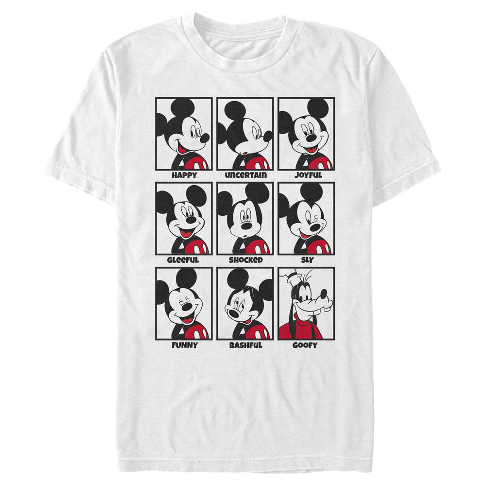 Mickey & Friends Men's Mickey & Friends Mickey Mouse All Emotions Grid  Graphic T-Shirt