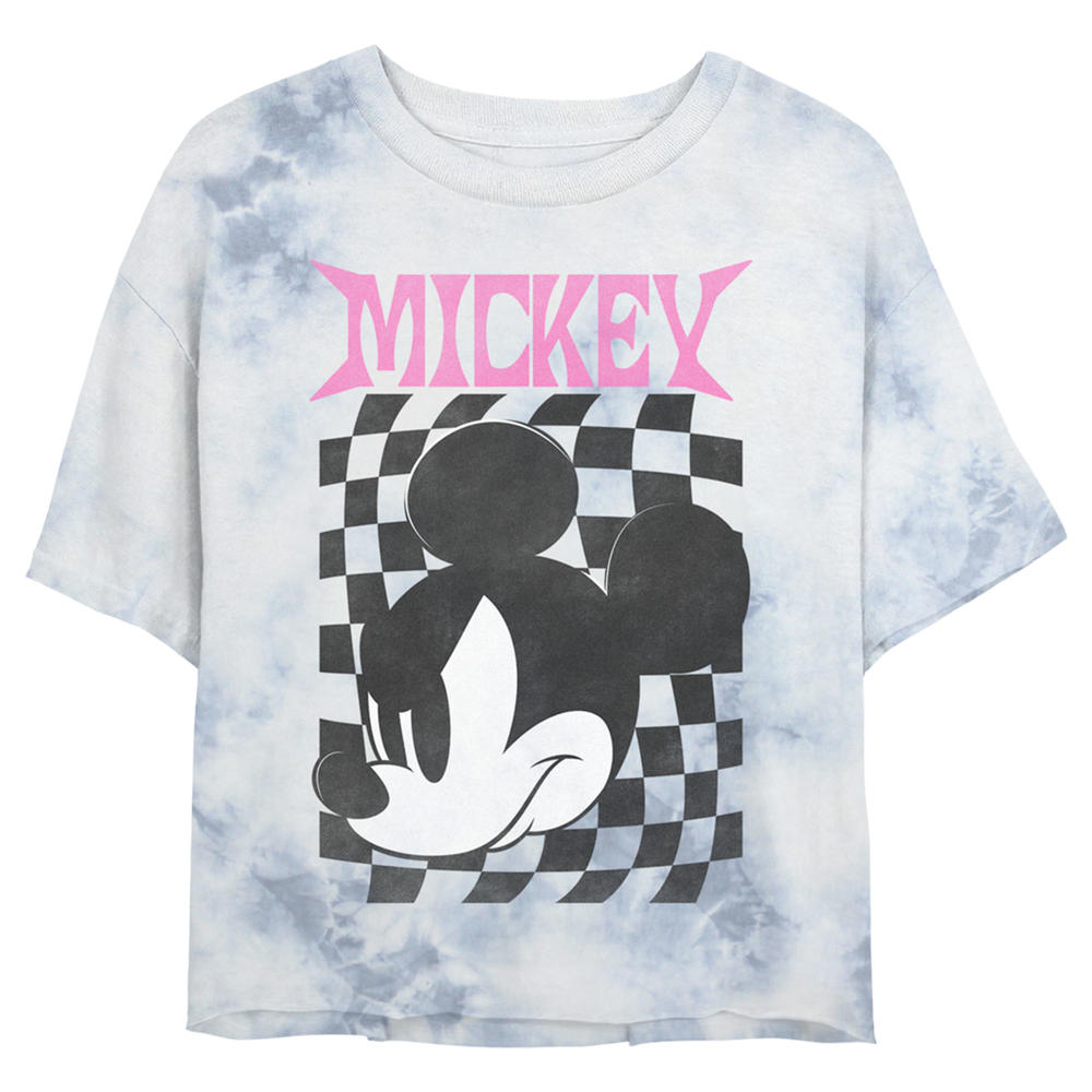 Mickey & Friends Junior's Mickey & Friends Angry Checker Logo  Graphic T-Shirt