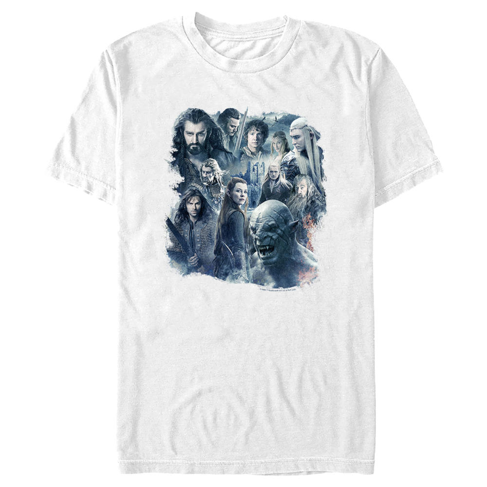 Lord of the Rings Men's The Hobbit: The Battle of the Five Armies Character Poster  Graphic T-Shirt