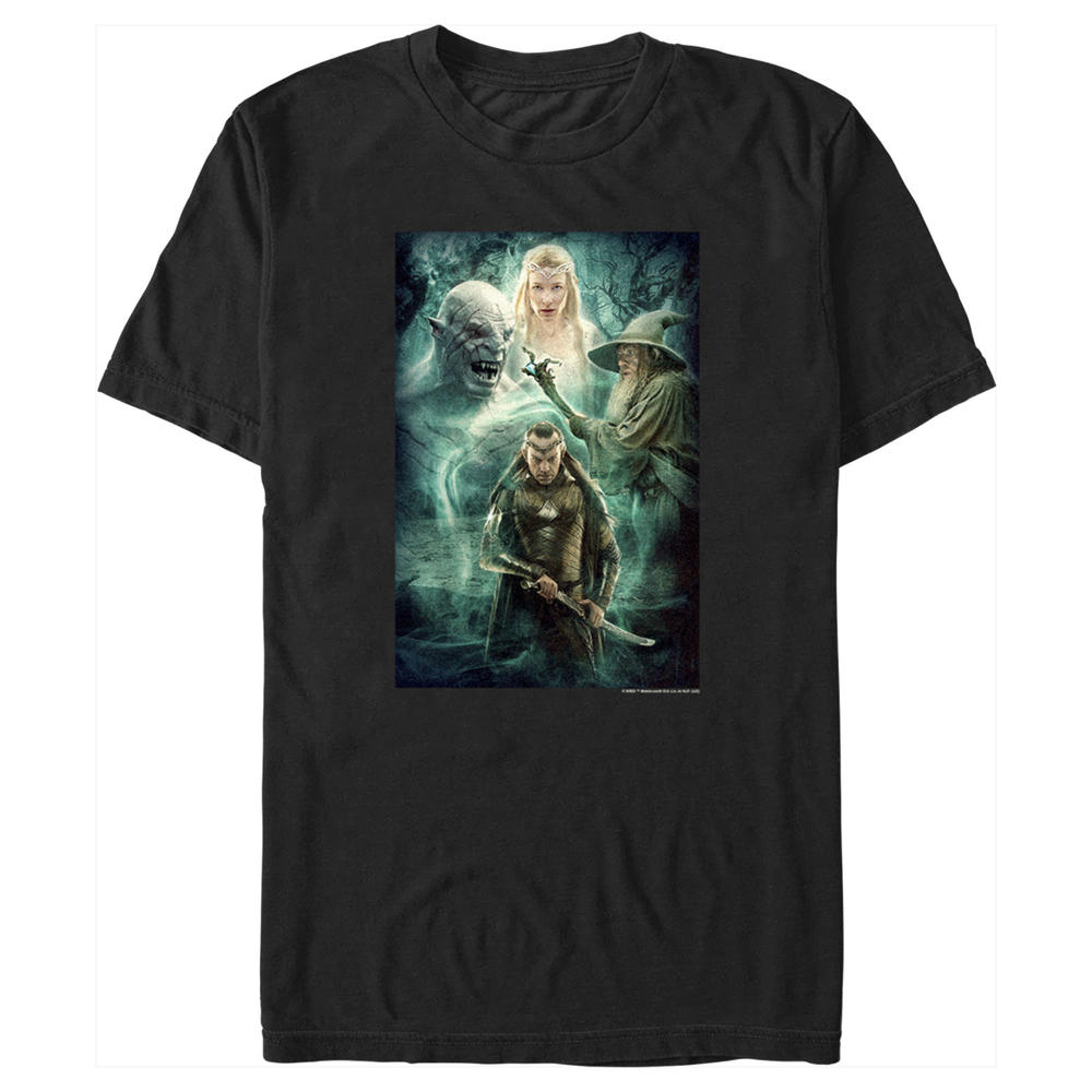 Lord of the Rings Men's The Hobbit: The Battle of the Five Armies Elrond Epic Poster  Graphic T-Shirt