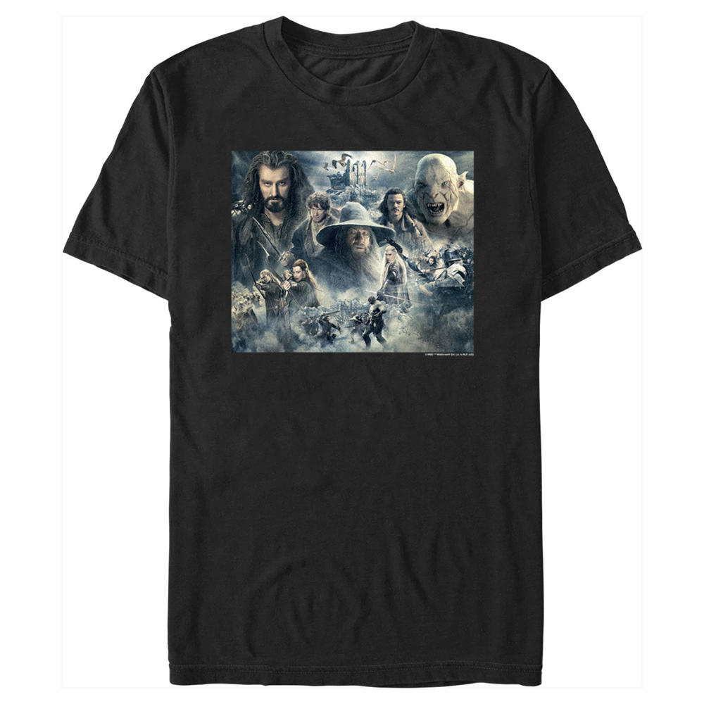 Lord of the Rings Men's The Hobbit: The Battle of the Five Armies Battle Scene  Graphic T-Shirt