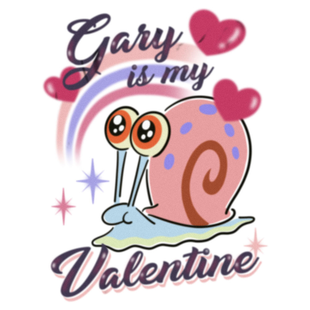 Nickelodeon Men's SpongeBob SquarePants Gary is My Valentine  Graphic T-Shirt