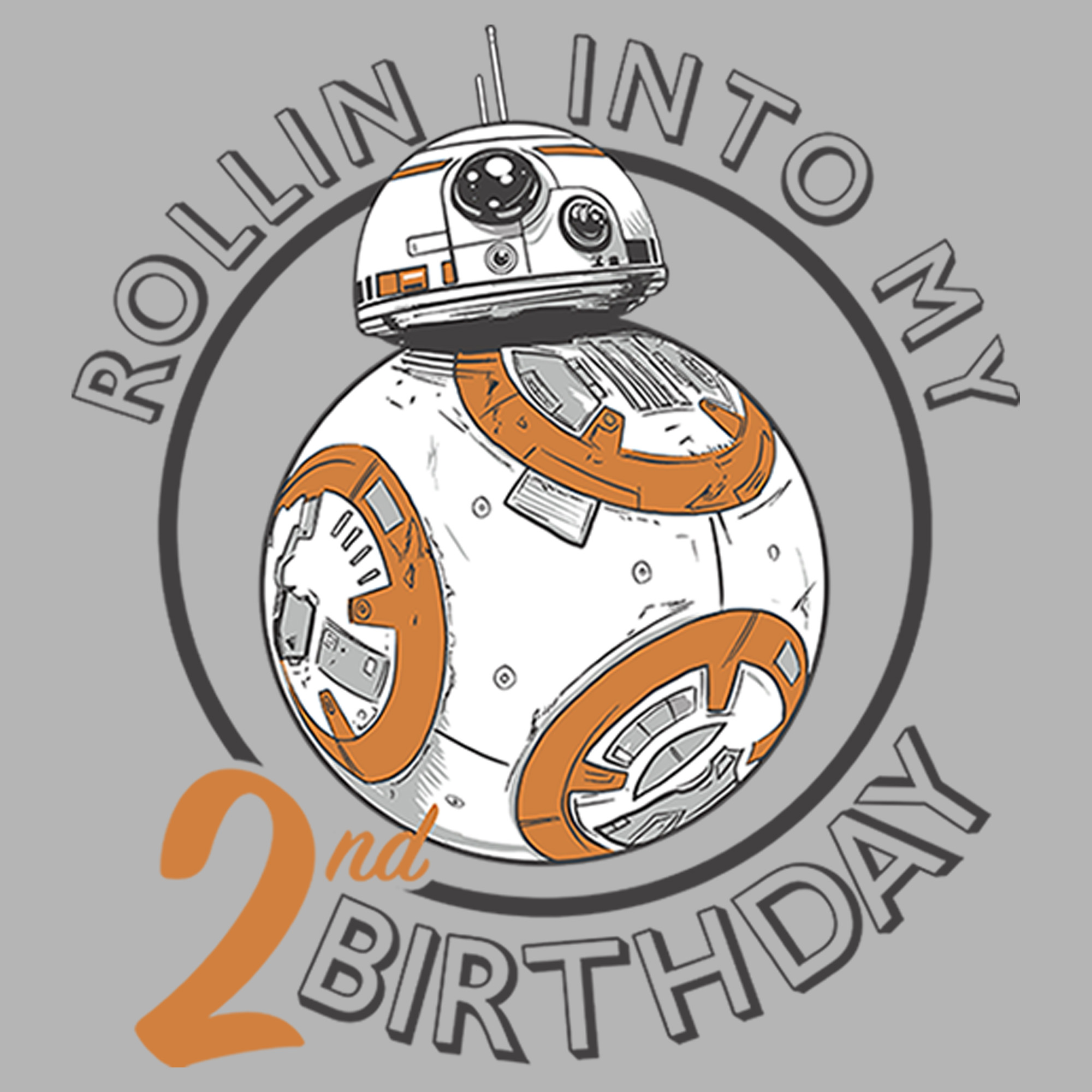 Star Wars Toddler's Star Wars My 2nd Birthday BB-8  Graphic T-Shirt