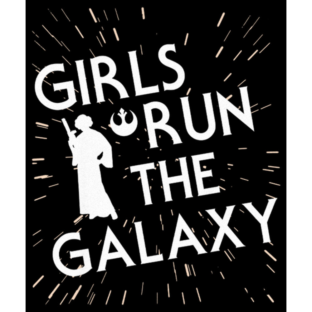 Star Wars Girl's Star Wars Princess Leia Girls Run the Galaxy Silhouette  Graphic T-Shirt
