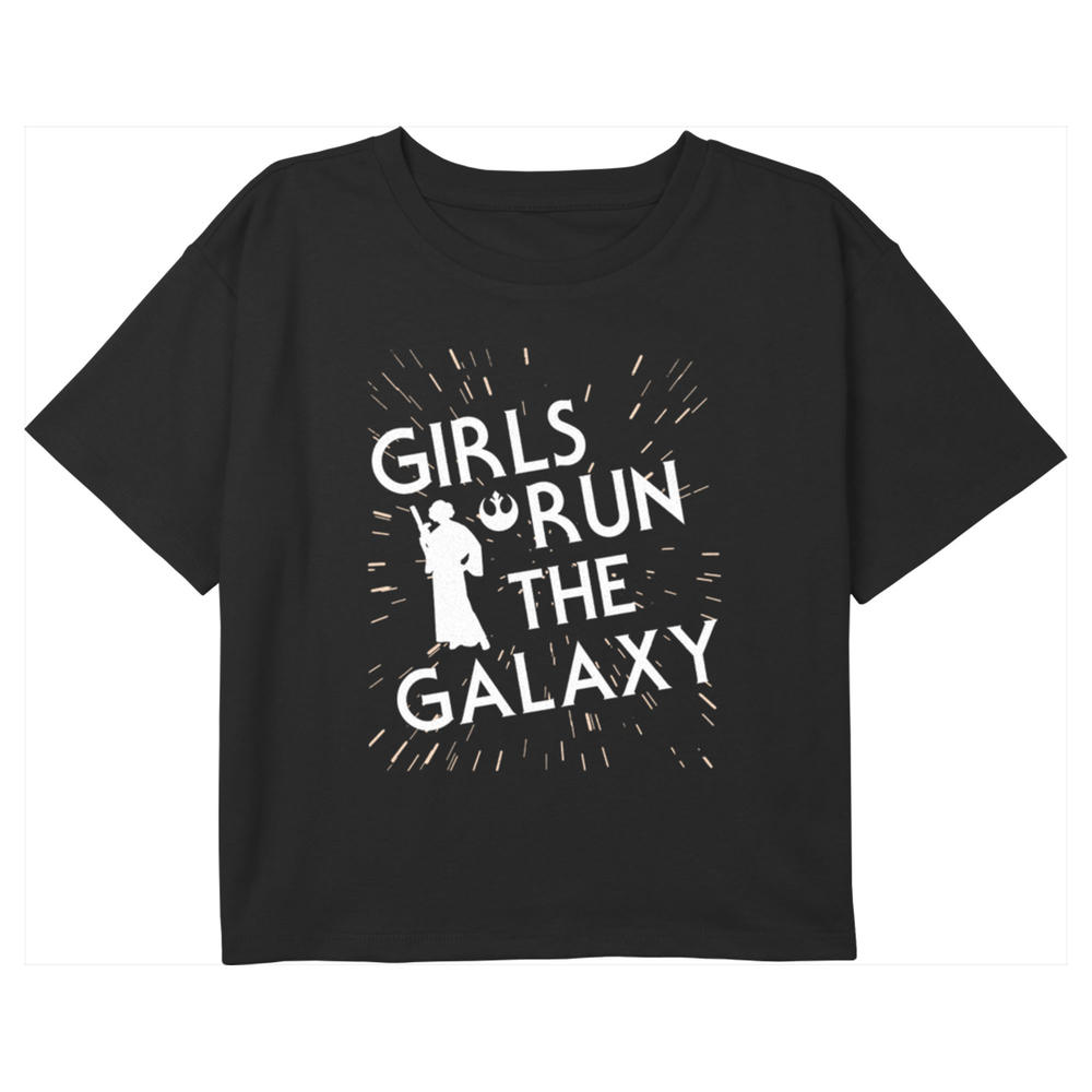 Star Wars Girl's Star Wars Princess Leia Girls Run the Galaxy Silhouette  Graphic T-Shirt