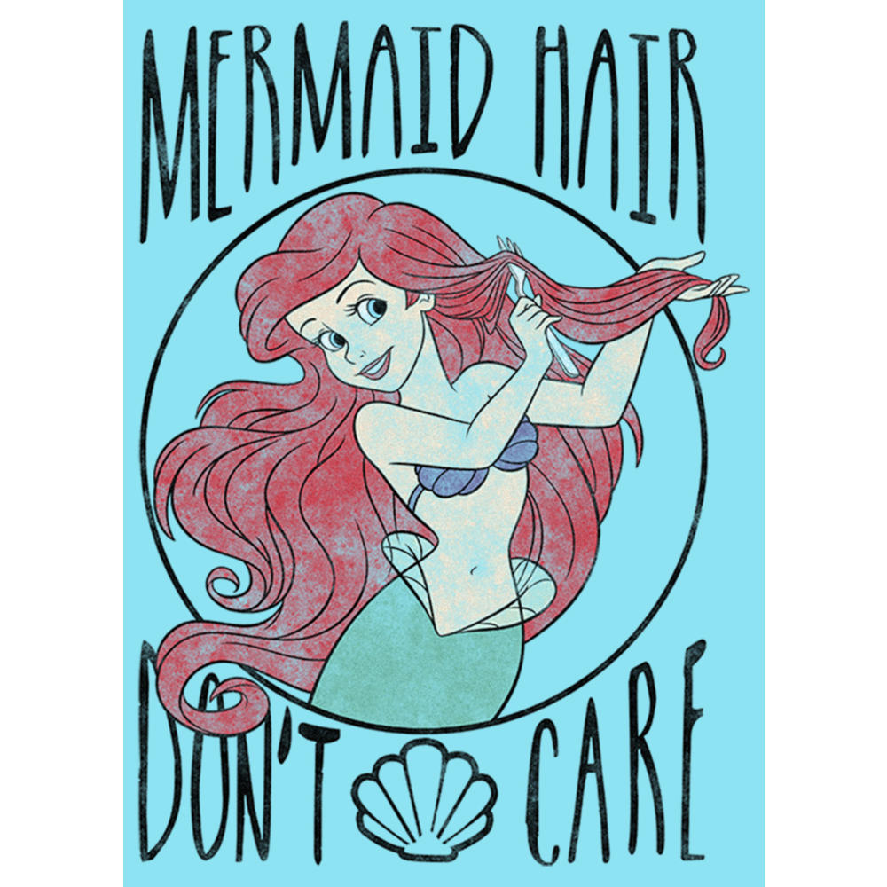 The Little Mermaid Girl's The Little Mermaid Ariel Mermaid Hair Don't Care  Graphic T-Shirt
