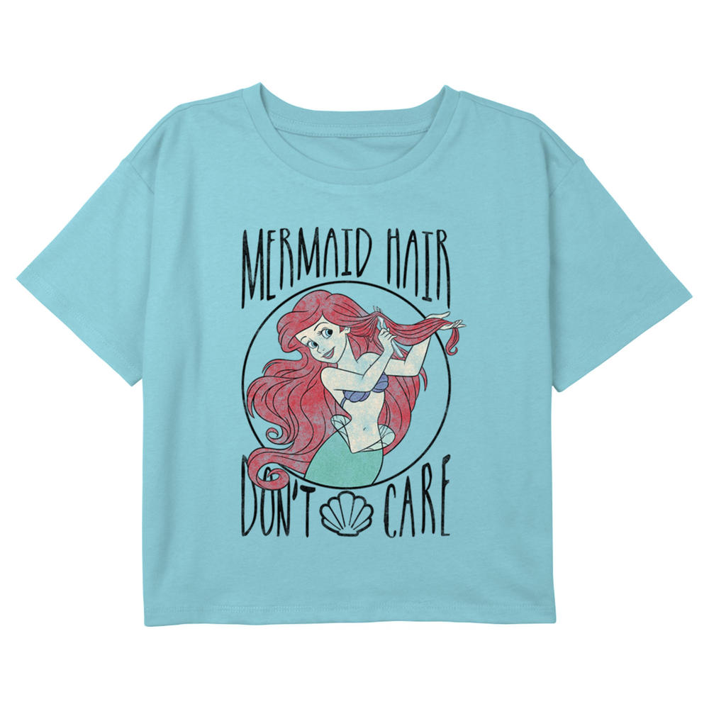 The Little Mermaid Girl's The Little Mermaid Ariel Mermaid Hair Don't Care  Graphic T-Shirt