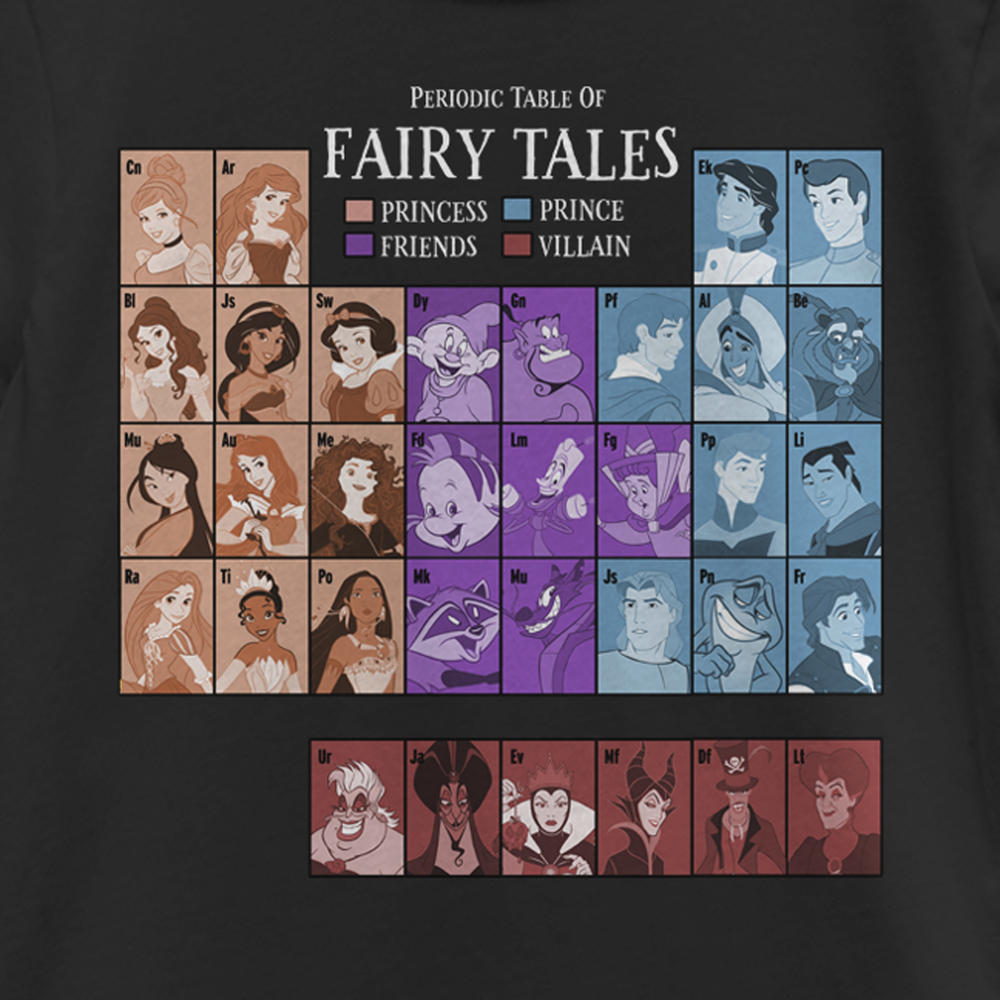 Disney Girl's Disney Princess Periodic Table  Graphic T-Shirt