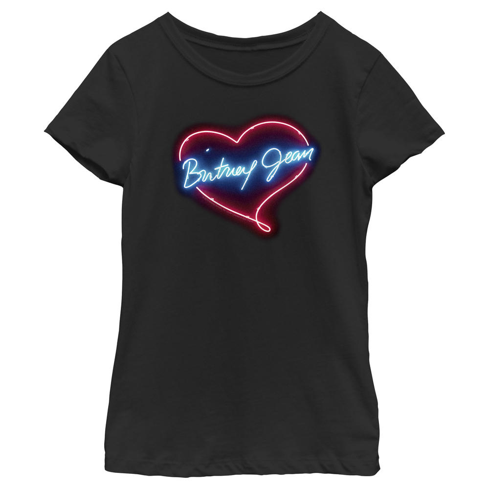 Britney Spears Girl's Britney Spears Jean Neon Heart  Graphic T-Shirt