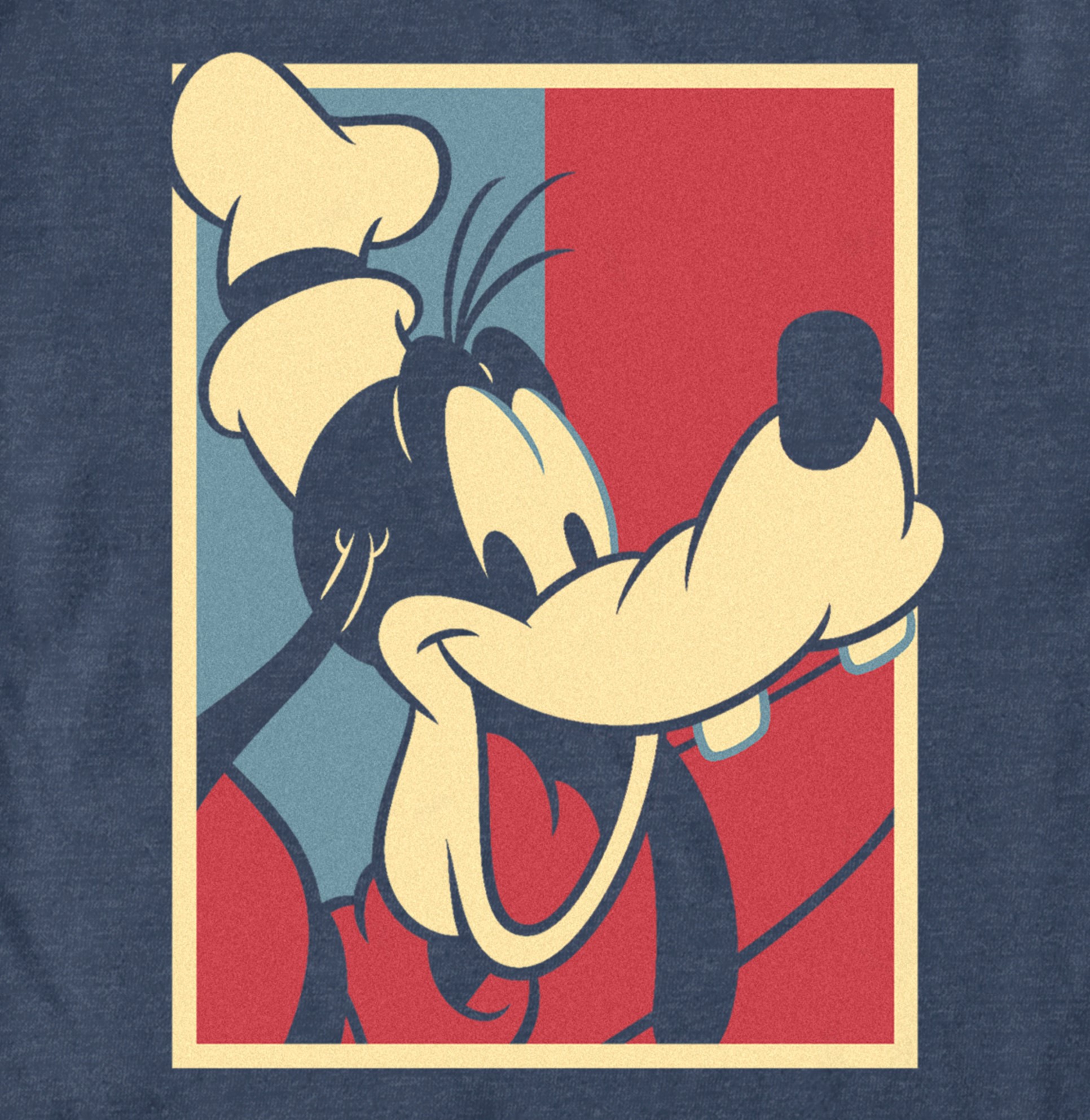 Mickey & Friends Men's Mickey & Friends Red White and Goofy  Graphic T-Shirt