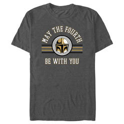 Star Wars Men's Star Wars: The Mandalorian May the Fourth Be With You Din Djarin  Graphic T-Shirt