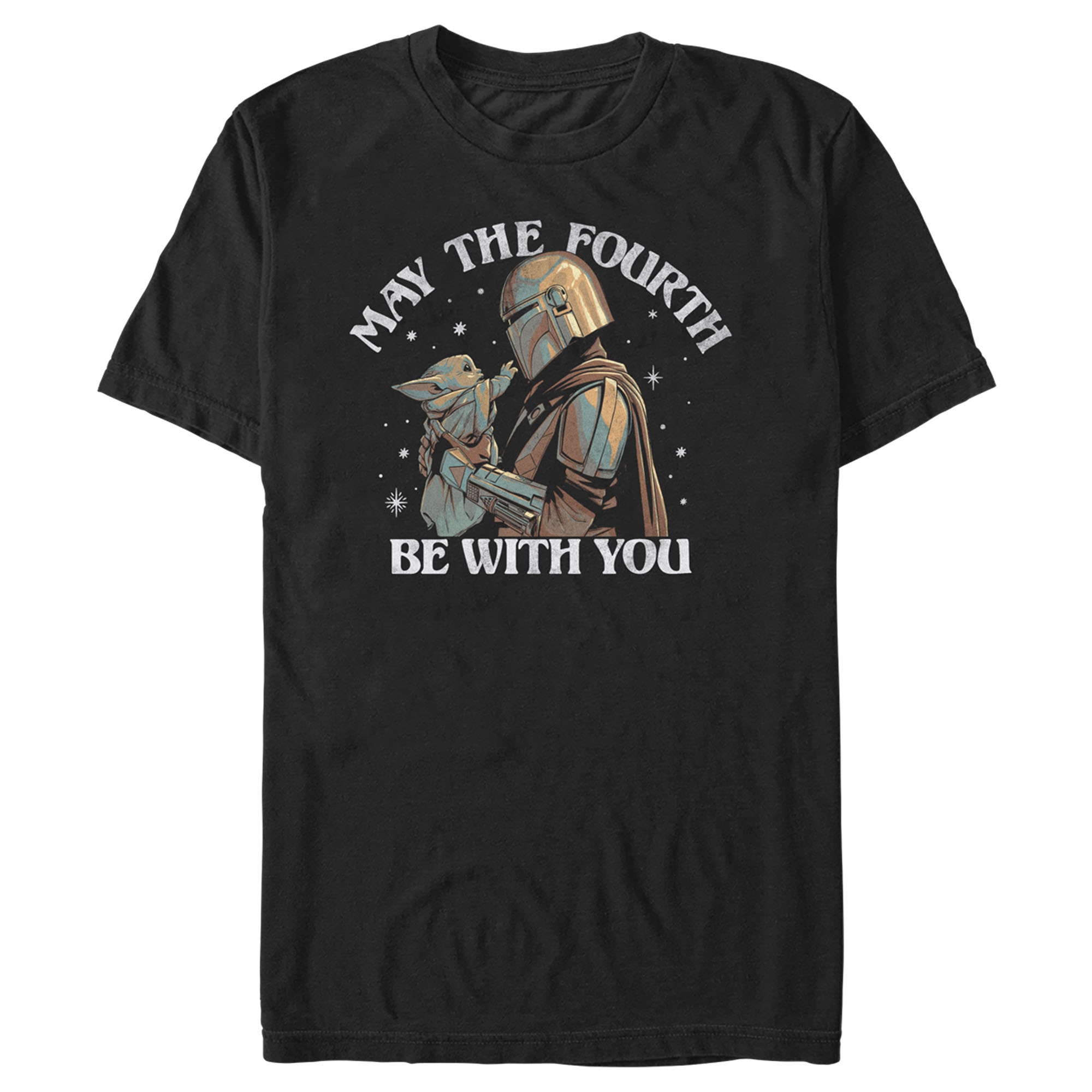 Star Wars Men's Star Wars: The Mandalorian Grogu May the Fourth Be With You  Graphic T-Shirt