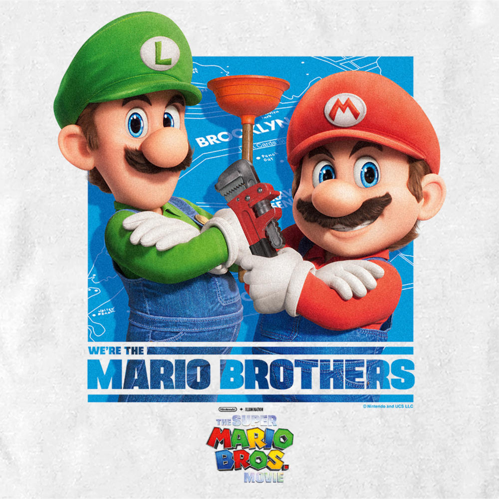 The Super Mario Bros. Movie Men's The Super Mario Bros. Movie We're the Mario Brothers  Graphic T-Shirt