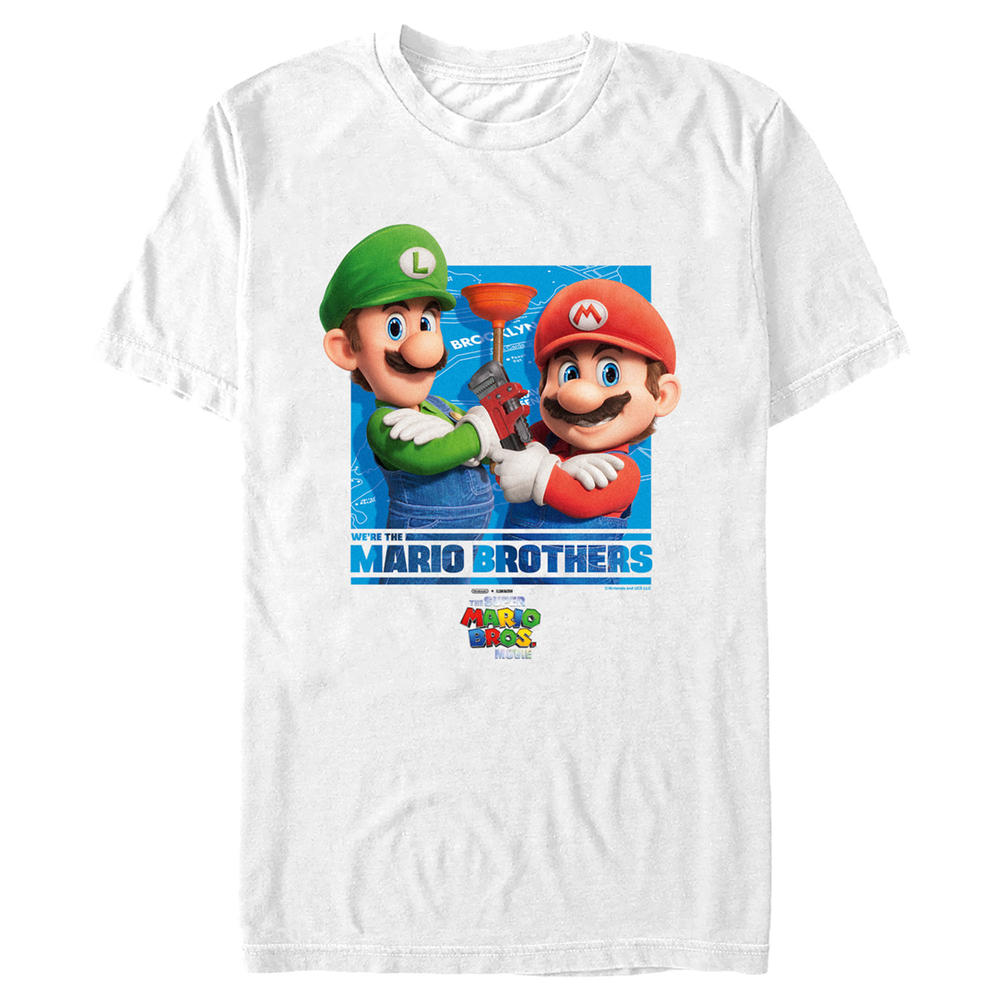 The Super Mario Bros. Movie Men's The Super Mario Bros. Movie We're the Mario Brothers  Graphic T-Shirt