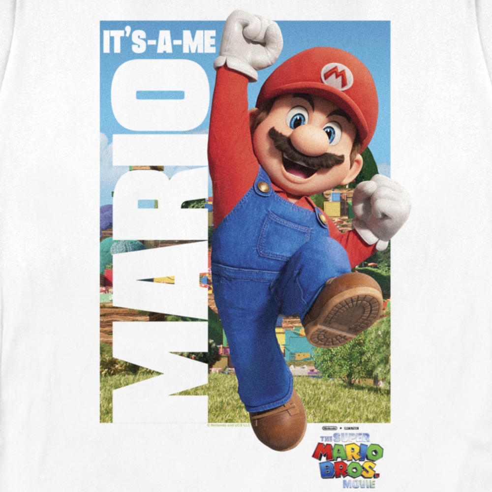 The Super Mario Bros. Movie Women's The Super Mario Bros. Movie Mario It's-A-Me Poster  Graphic T-Shirt