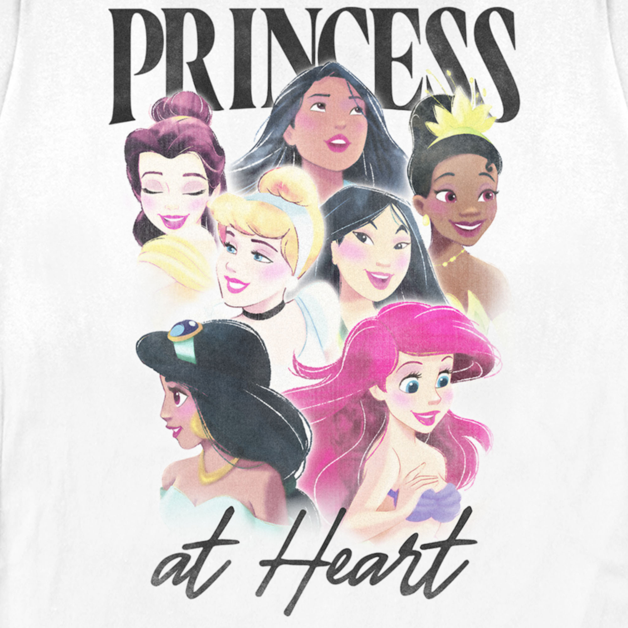 Disney Women's Disney Princess at Heart  Graphic T-Shirt