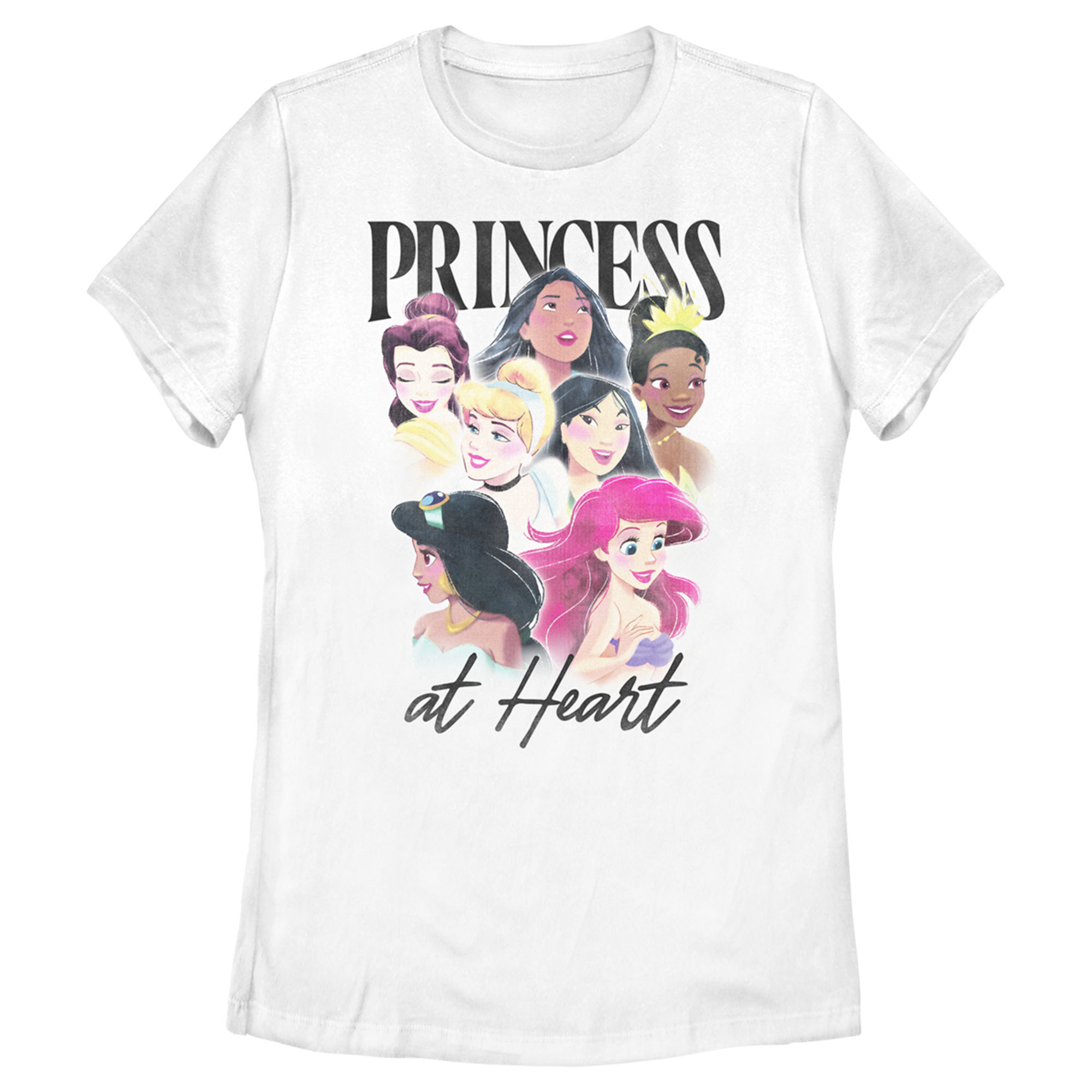 Disney Women's Disney Princess at Heart  Graphic T-Shirt
