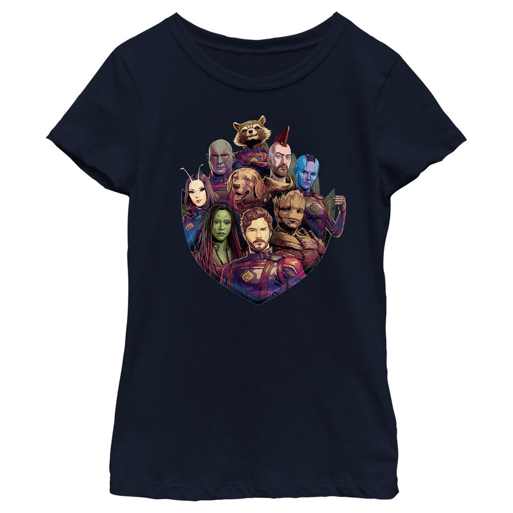 Guardians of the Galaxy Vol. 3 Girl's Guardians of the Galaxy Vol. 3 Group Badge  Graphic T-Shirt