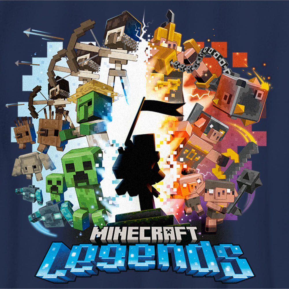 Minecraft Boy's Minecraft Legends Heroes and Villains  Graphic T-Shirt