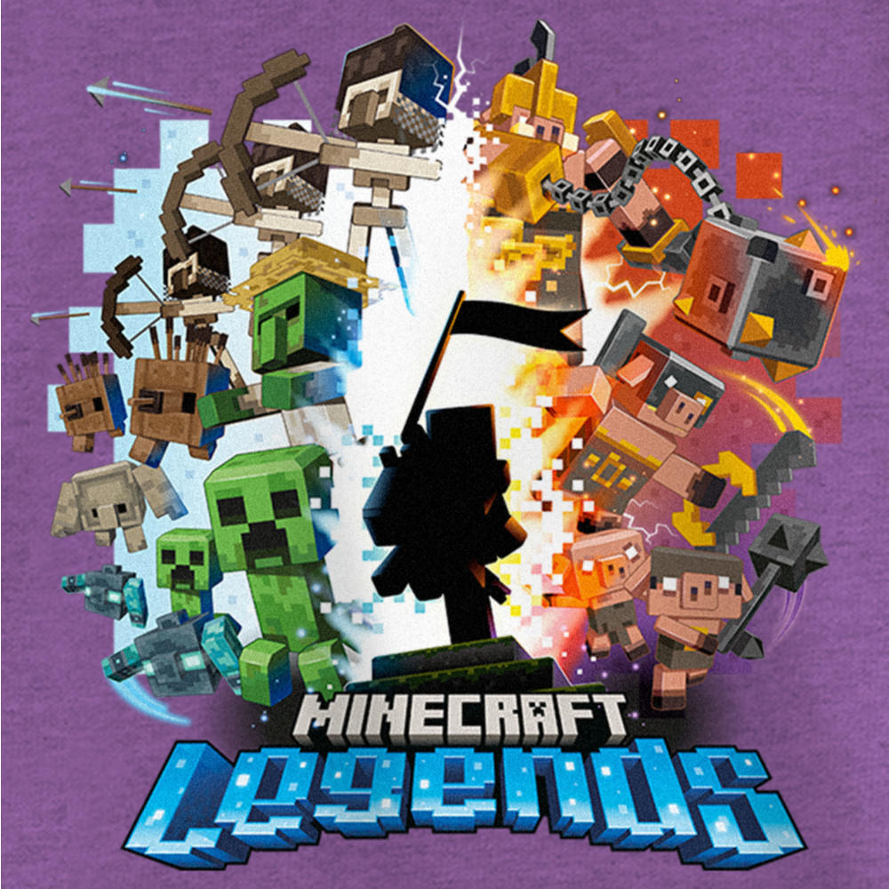 Minecraft Girl's Minecraft Legends Heroes and Villains  Graphic T-Shirt