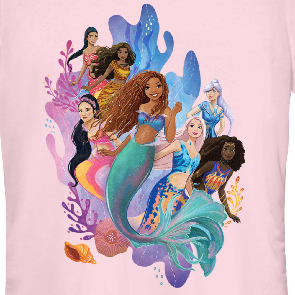 The Little Mermaid Junior's The Little Mermaid Group of Mermaids  Graphic T-Shirt