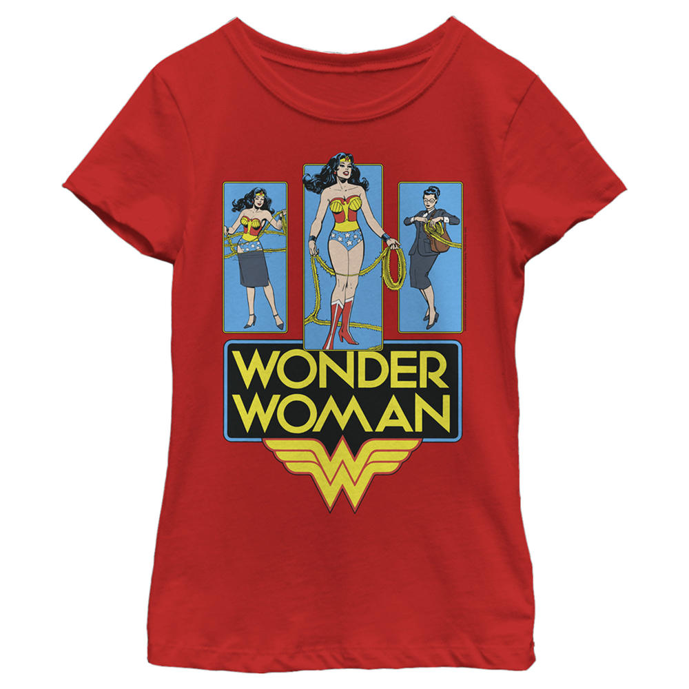 Wonder Woman Girl's Wonder Woman Quick Change Panels  Graphic Tee
