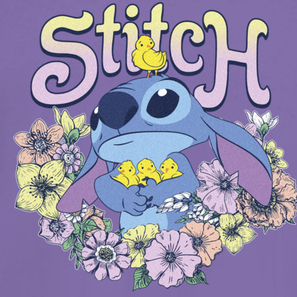 Lilo & Stitch Junior's Lilo & Stitch Springtime Stitch Graphic Tee