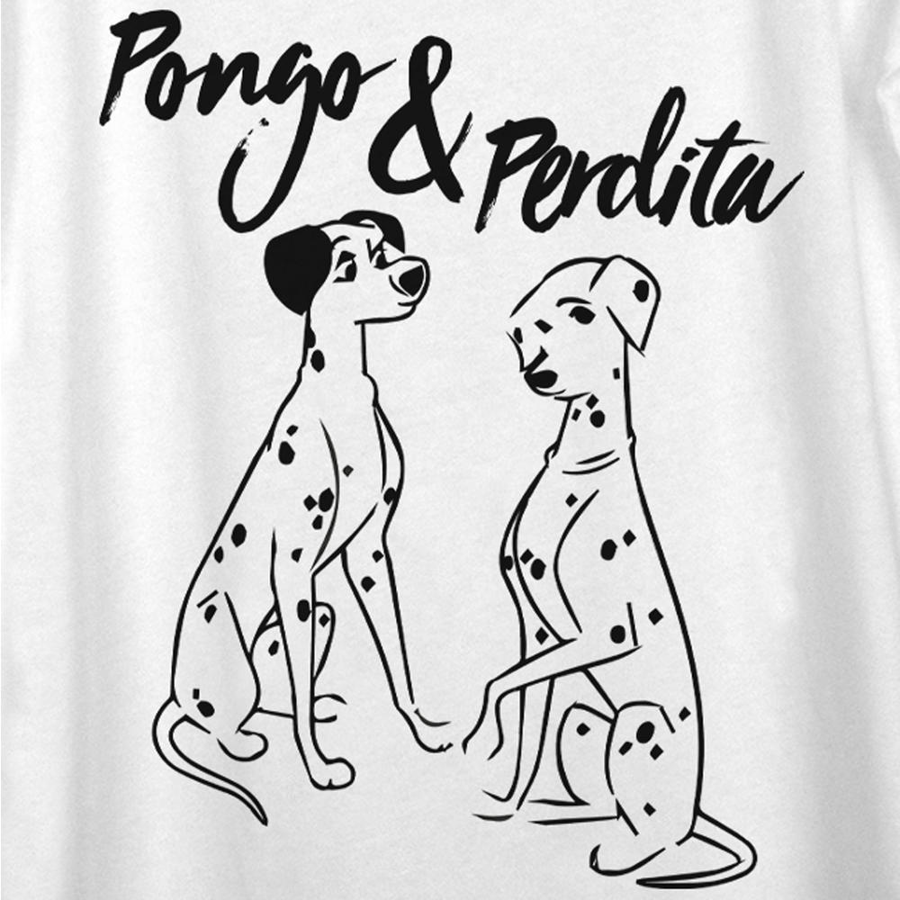 One Hundred and One Dalmatians Women's One Hundred and One Dalmatians Pongo and Perdita  Scoop Neck