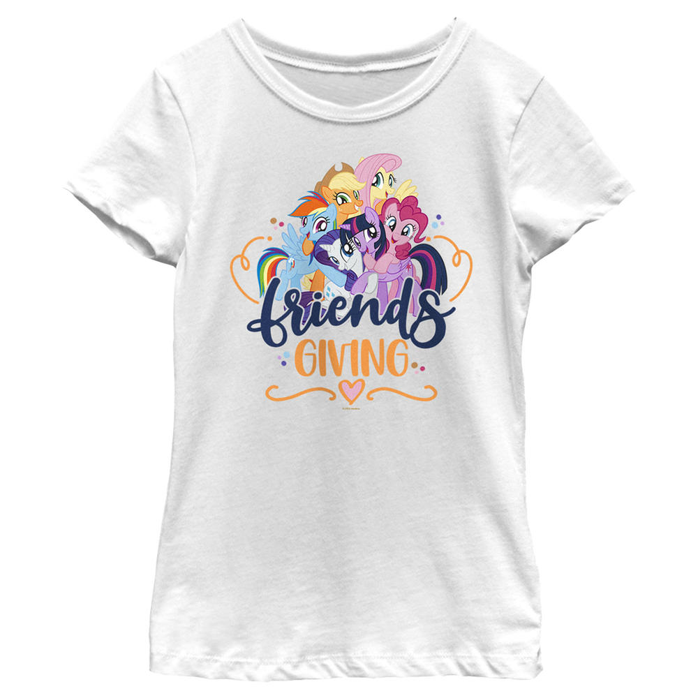 My Little Pony: Friendship is Magic Girl's My Little Pony: Friendship is Magic Friendsgiving  Graphic T-Shirt