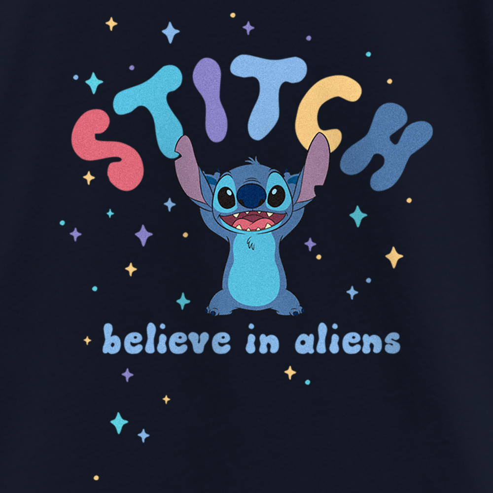 Lilo & Stitch Girl's Lilo & Stitch Believe in Aliens Stitch Graphic Tee