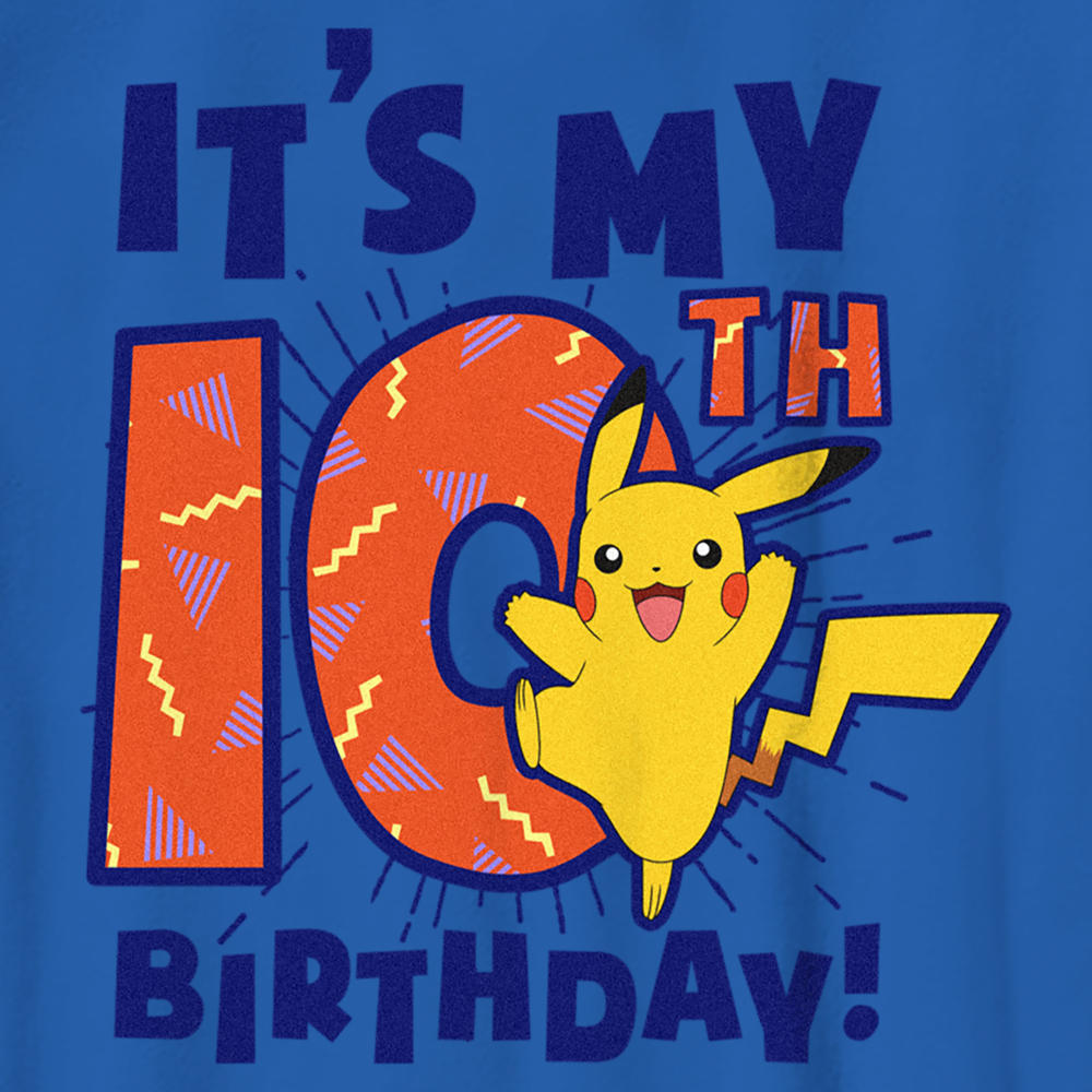 Pokemon Boy's Pokemon It’s My 10th Birthday Pikachu  Graphic T-Shirt