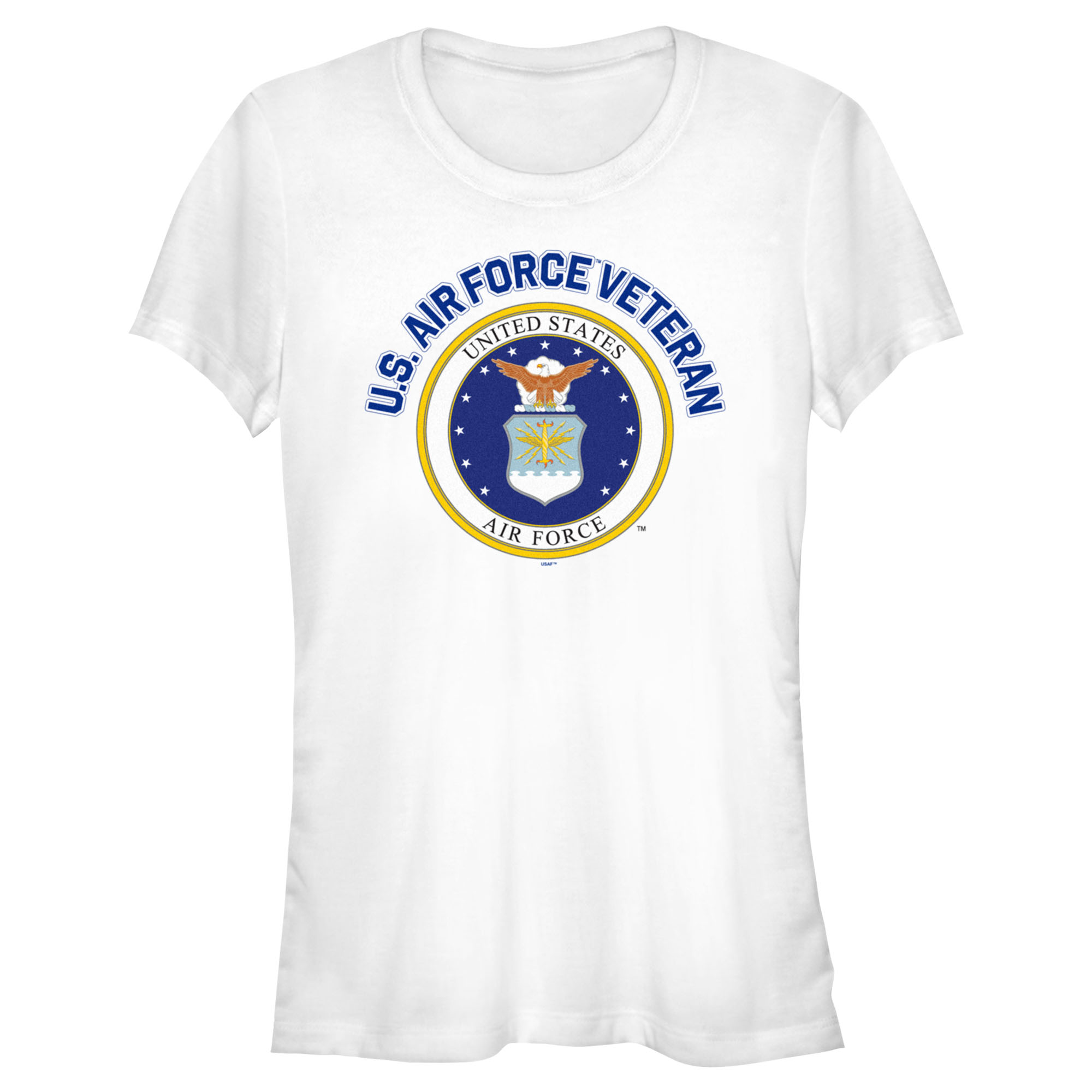 United States Air Force Junior's United States Air Force Veteran Emblem  Graphic Tee