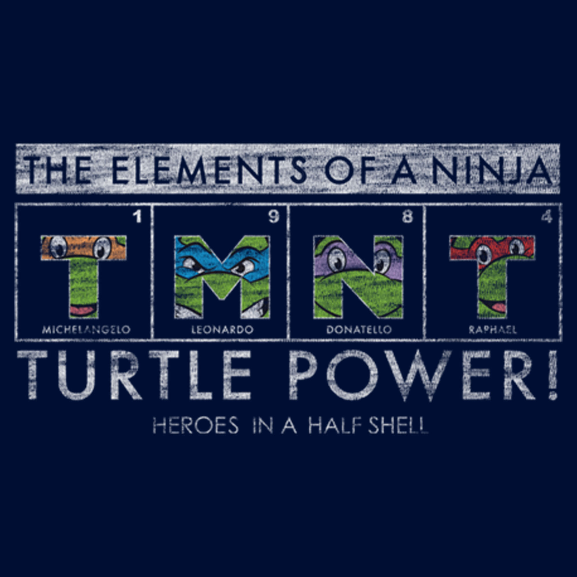 Teenage Mutant Ninja Turtles Boy's Teenage Mutant Ninja Turtles Distressed The Elements of a Ninja  Graphic T-Shirt