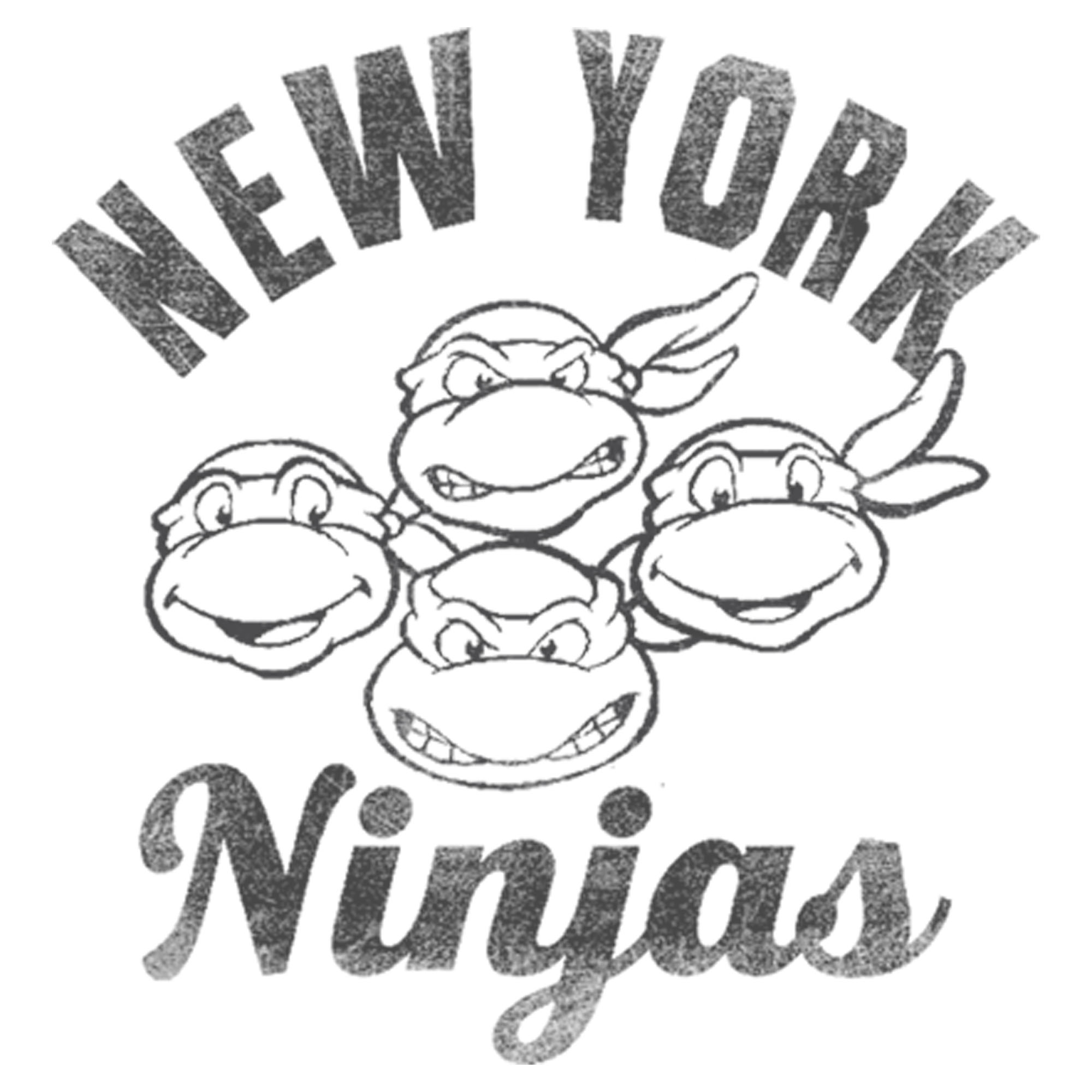 Teenage Mutant Ninja Turtles Men's Teenage Mutant Ninja Turtles Distressed New York Ninjas  Long Sleeve Shirt