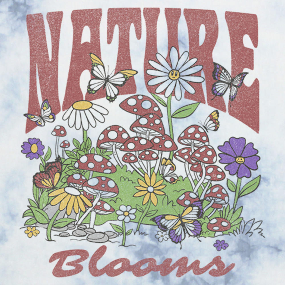 Lost Gods Junior's Lost Gods Nature Blooms Plants  Graphic T-Shirt