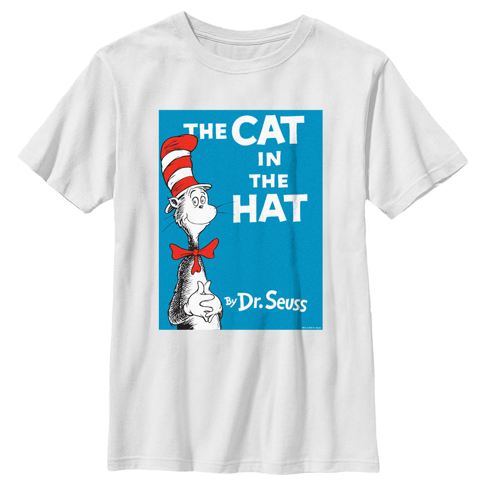 Dr. Seuss Boy's Dr. Seuss The Cat in the Hat Book Cover  Graphic Tee