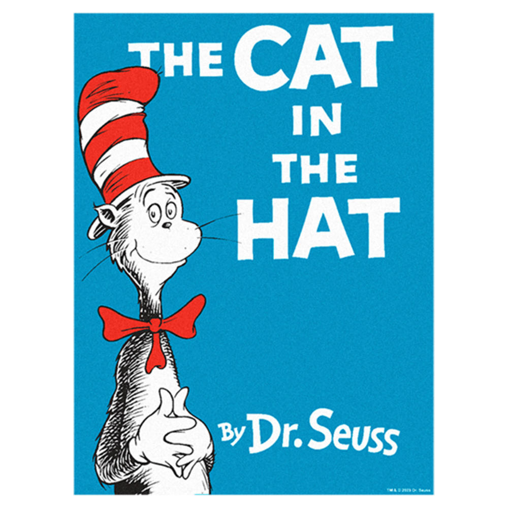 Dr. Seuss Girl's Dr. Seuss The Cat in the Hat Book Cover  Graphic T-Shirt