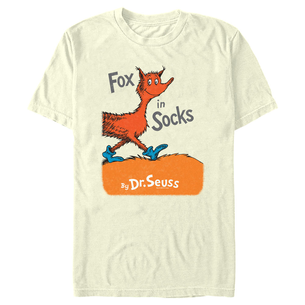 Dr. Seuss Men's Dr. Seuss Fox in Socks Book Cover  Graphic T-Shirt