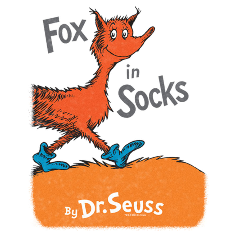 Dr. Seuss Women's Dr. Seuss Fox in Socks Book Cover  Graphic T-Shirt