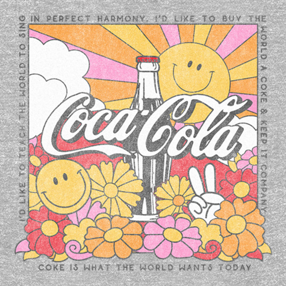 Coca-Cola Women's Coca Cola Unity Square Lyrics Logo  Graphic T-Shirt