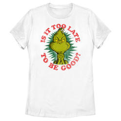 Dr. Seuss Women's Dr. Seuss Christmas The Grinch Is it too Late  Graphic T-Shirt