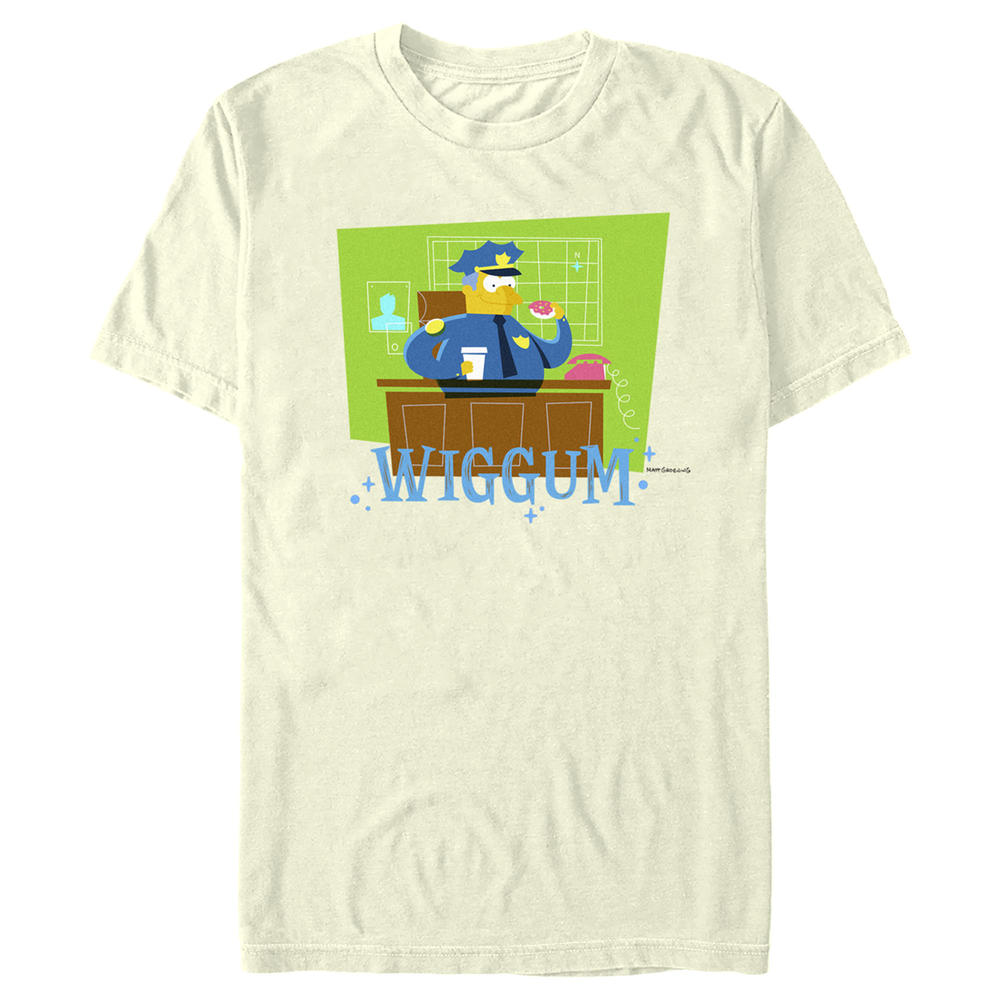 the Simpsons Men's The Simpsons Officer Wiggum's Office  Graphic Tee