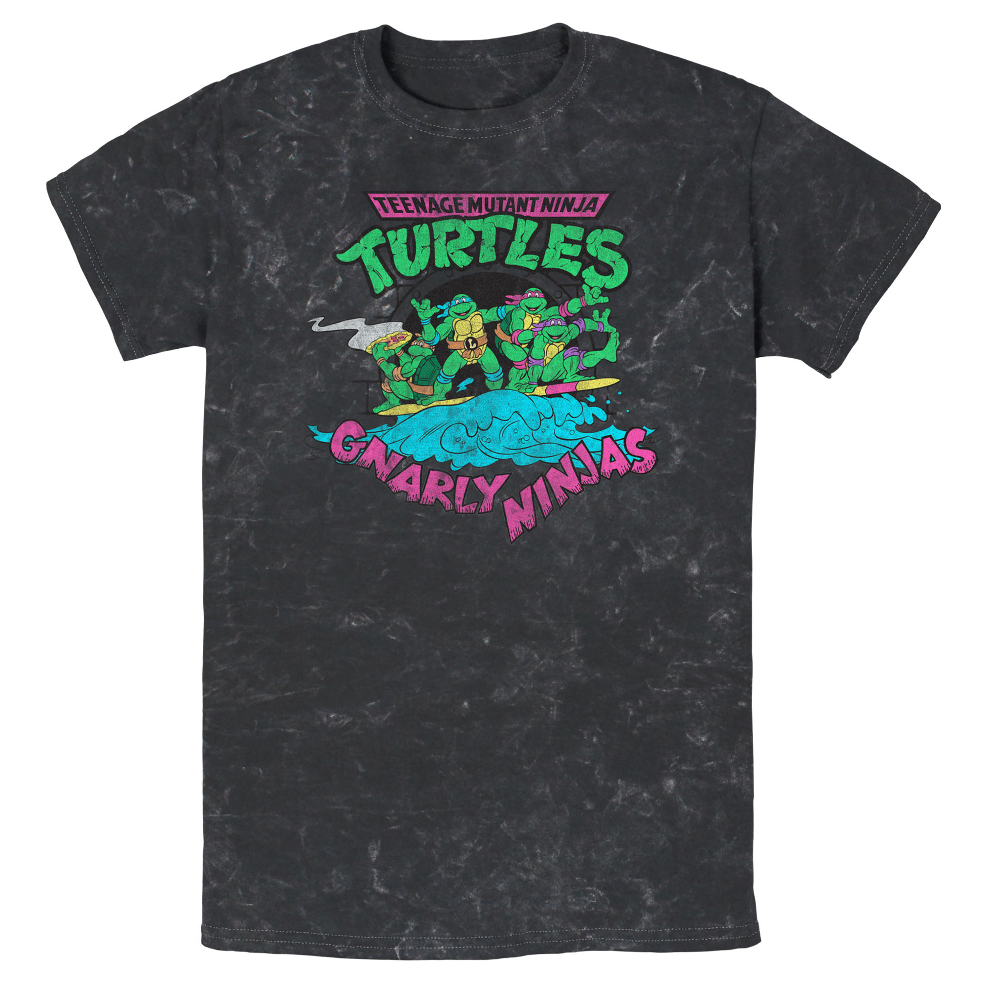 Teenage Mutant Ninja Turtles Men's Teenage Mutant Ninja Turtles Distressed Gnarly Ninjas  Graphic T-Shirt