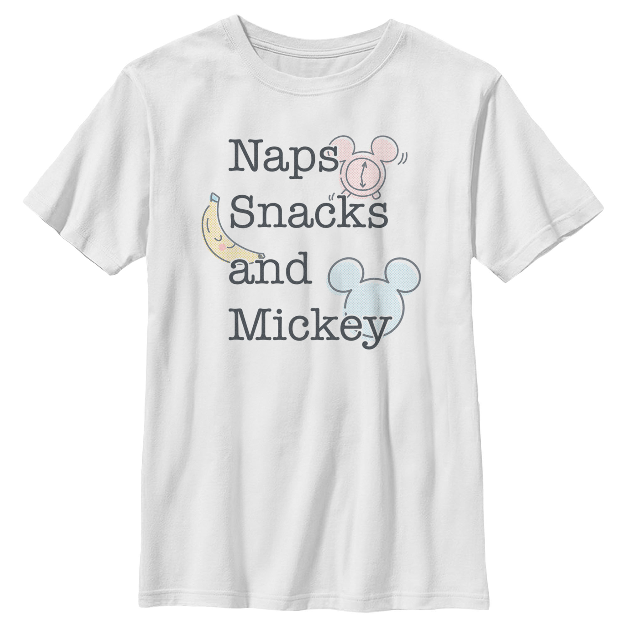 Mickey & Friends Boy's Mickey & Friends Naps Snacks Mickey  Graphic Tee