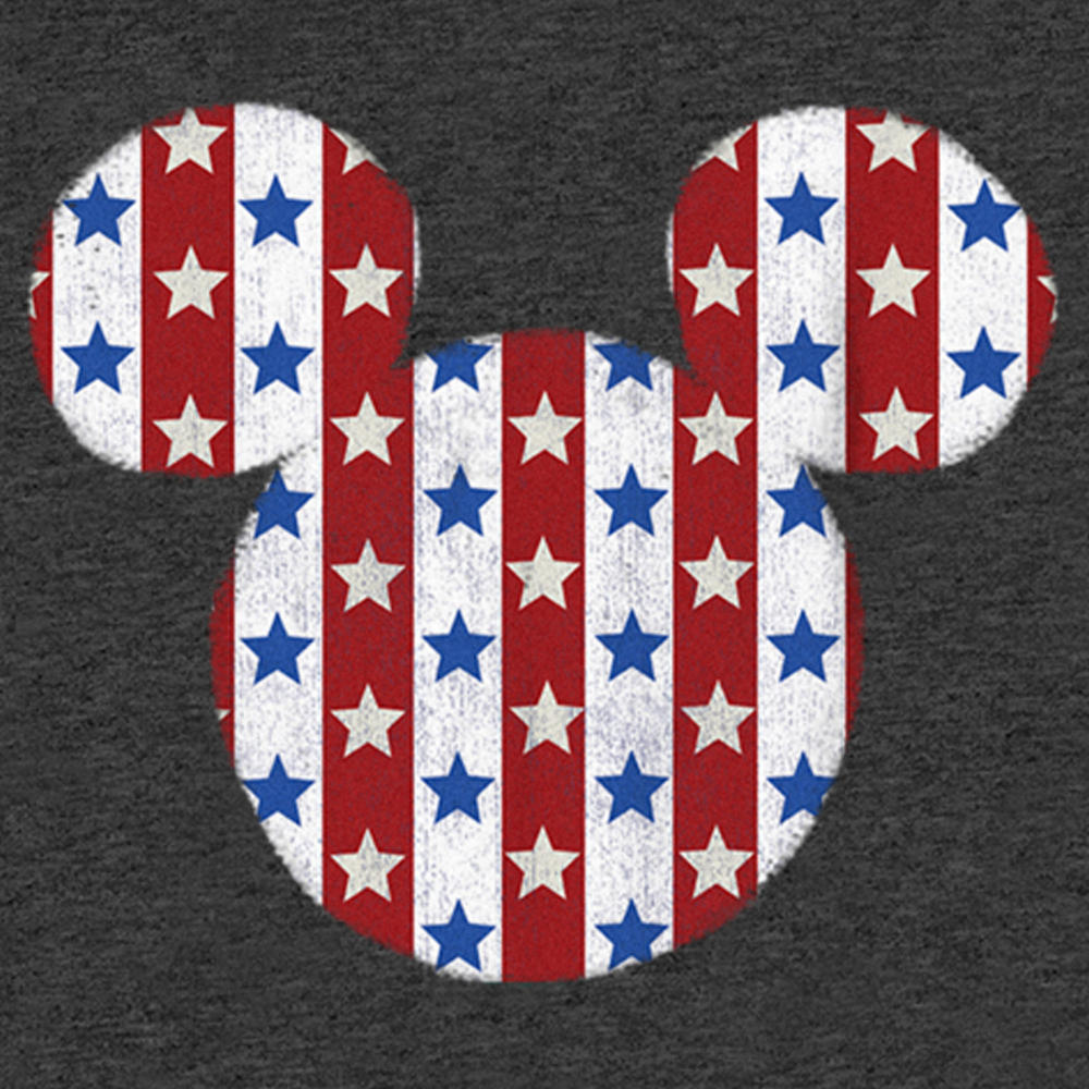 Mickey & Friends Boy's Mickey & Friends Americana Head Icon  Graphic Tee
