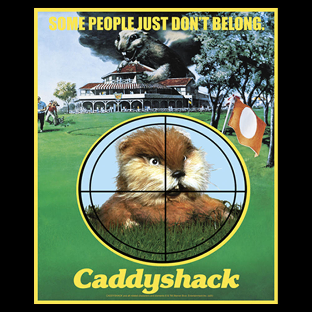 Caddyshack Men's Caddyshack Gopher Don't Belong Quote Graphic T-Shirt