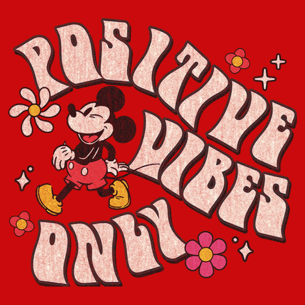 Mickey & Friends Boy's Mickey & Friends Positive Vibes Only  Graphic T-Shirt