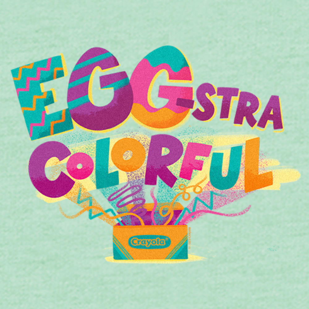 Crayola Girl's Crayola Easter Egg-Stra Colorful  Graphic T-Shirt